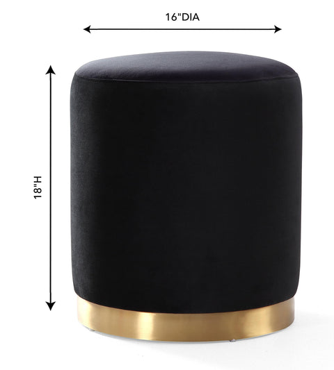Valentina Provence Performance Velvet Ottoman - image 3