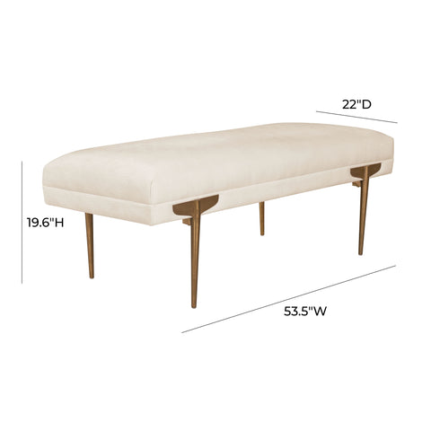 Aurelia Castaigne 53.5" Performance Velvet Bench - image 5
