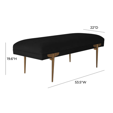 Aurelia Castaigne 53.5" Performance Velvet Bench - image 5