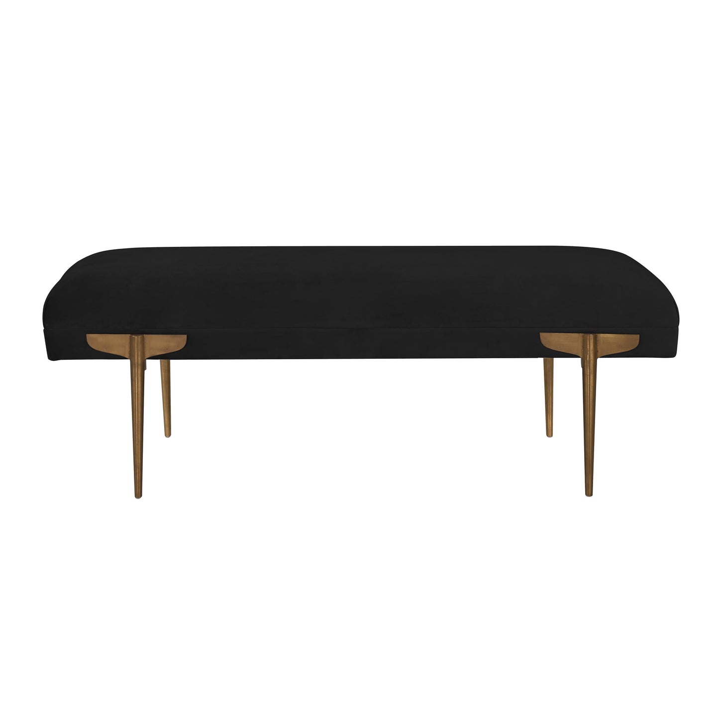 tribal black velvet bench