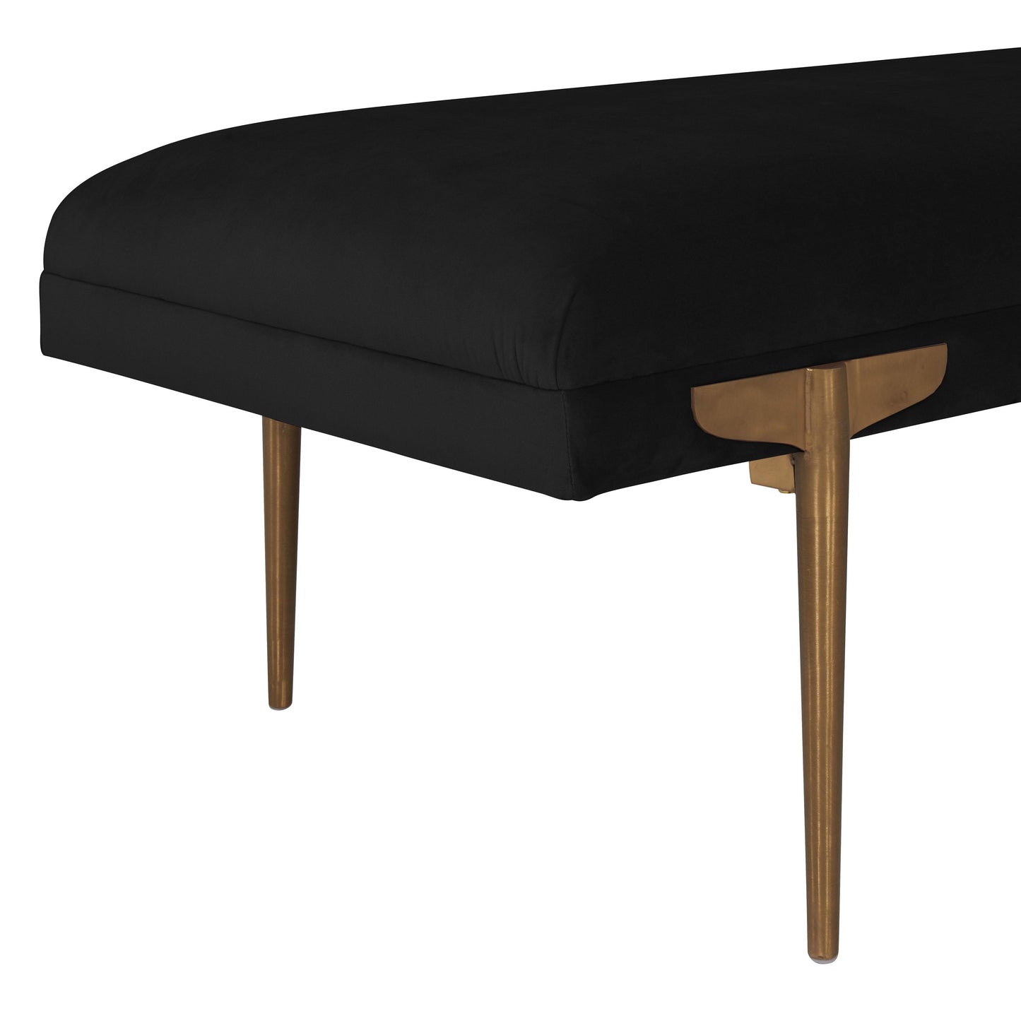 tribal black velvet bench