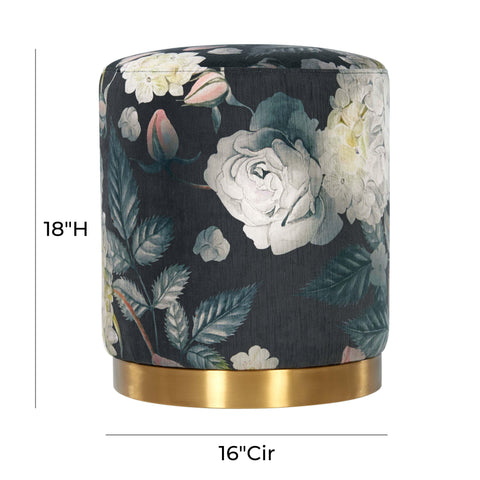 Valentina Provence Performance Velvet Ottoman - image 6