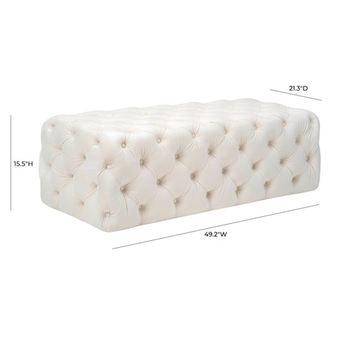 Anais Marlowe 49" Performance Velvet Tufted Jumbo Ottoman - image 6
