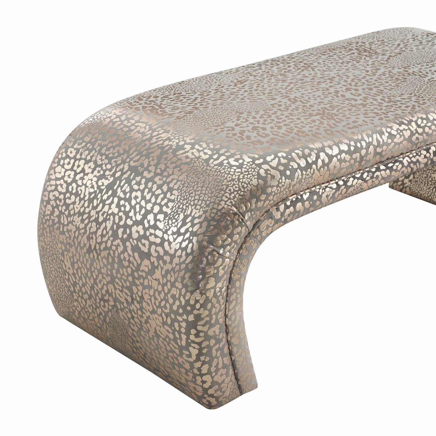 lisa gilded leopard bench