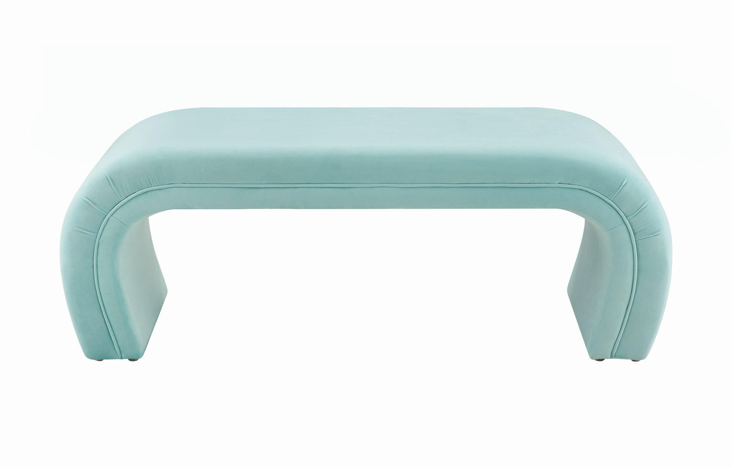 lisa bright blue velvet bench