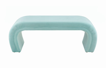 Lisa Bright Blue Velvet Bench