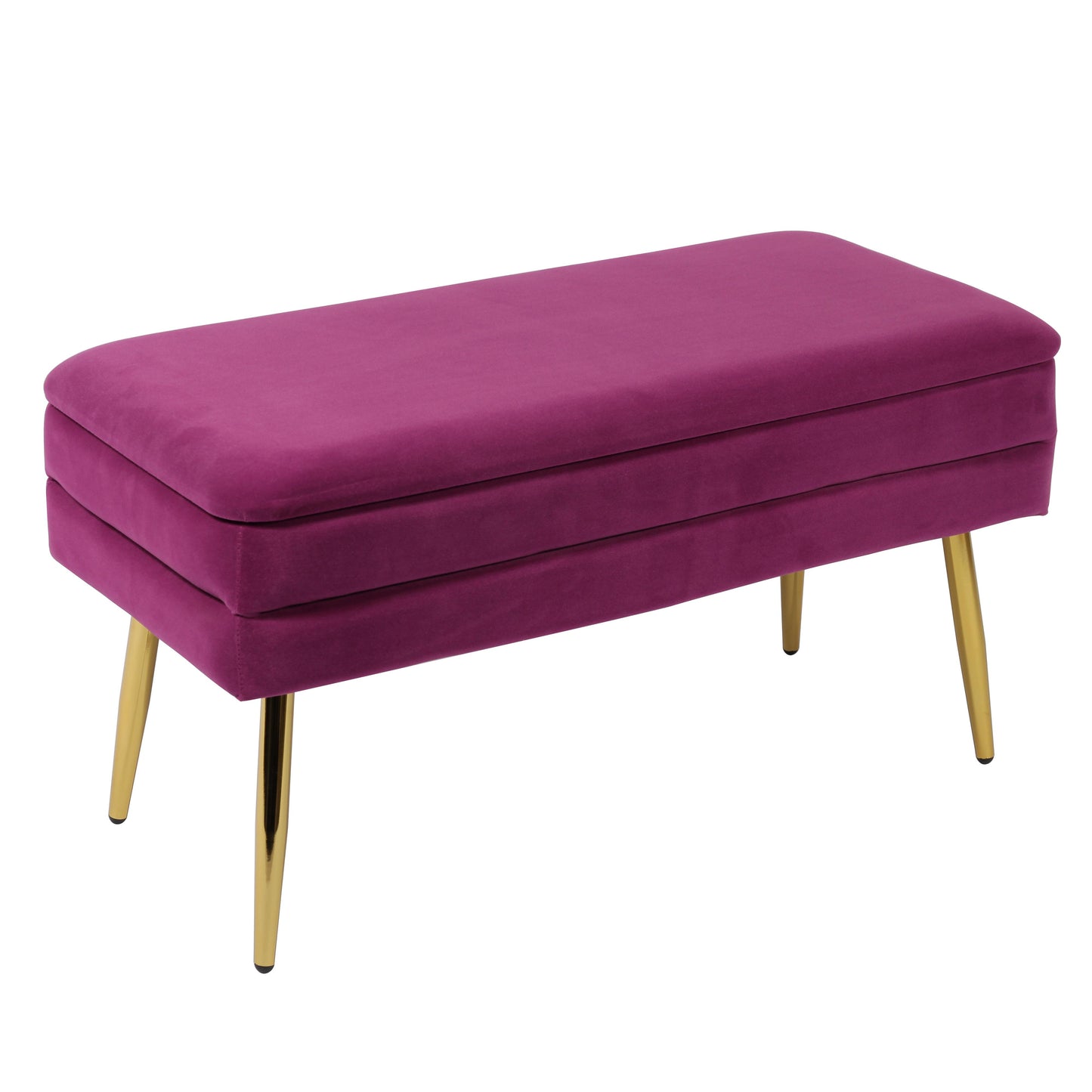 nova plum velvet storage bench