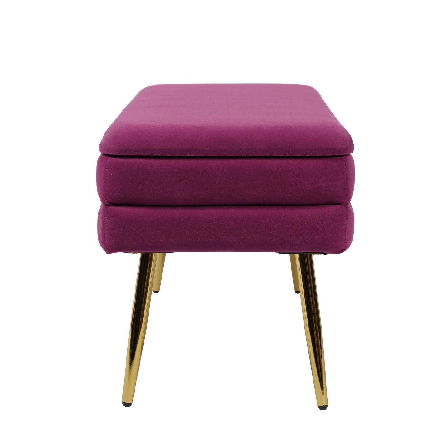 nova plum velvet storage bench