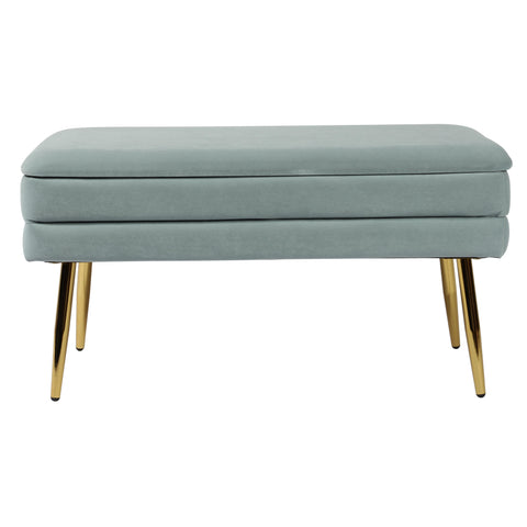  31" Velvet Storage Bench - image 1