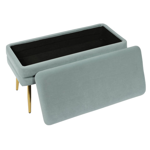  31" Velvet Storage Bench - image 5