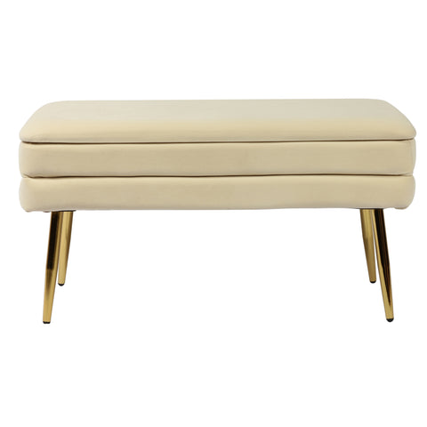 31" Velvet Storage Bench - image 1