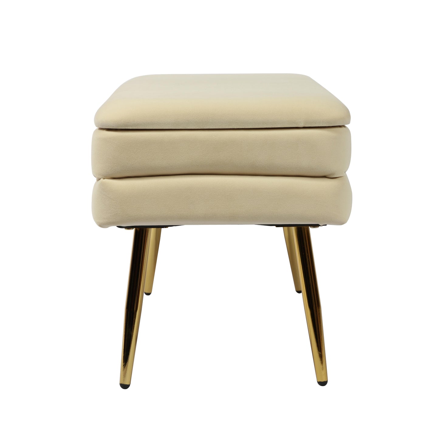 nova cream velvet storage bench