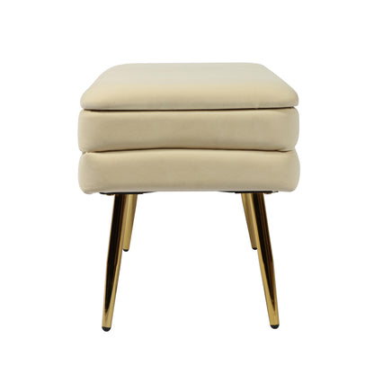 Nova Cream Velvet Storage Bench