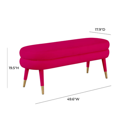 Gwen Pink Velvet Bench