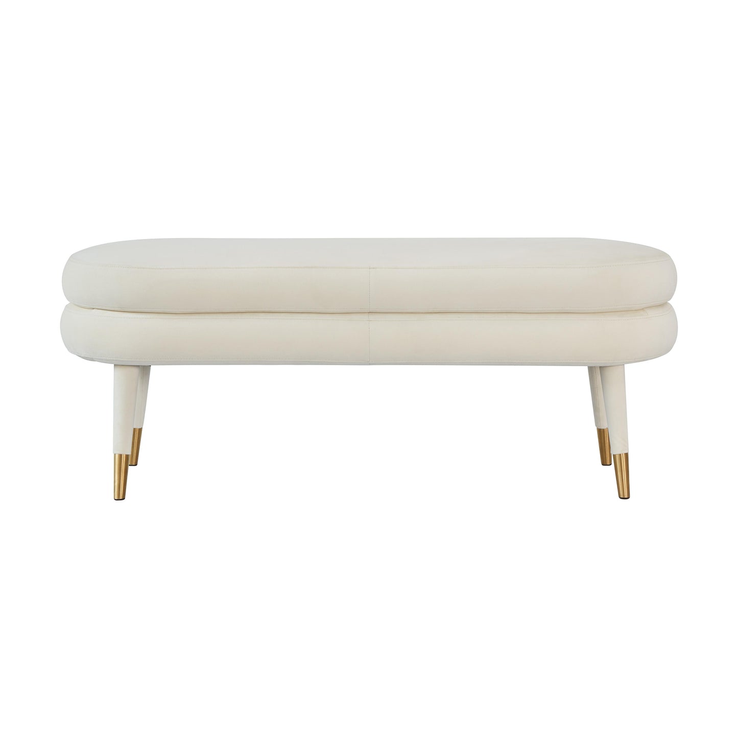 gwen cream velvet bench