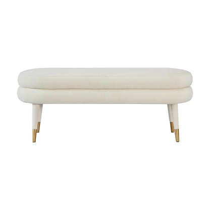 Gwen Cream Velvet Bench