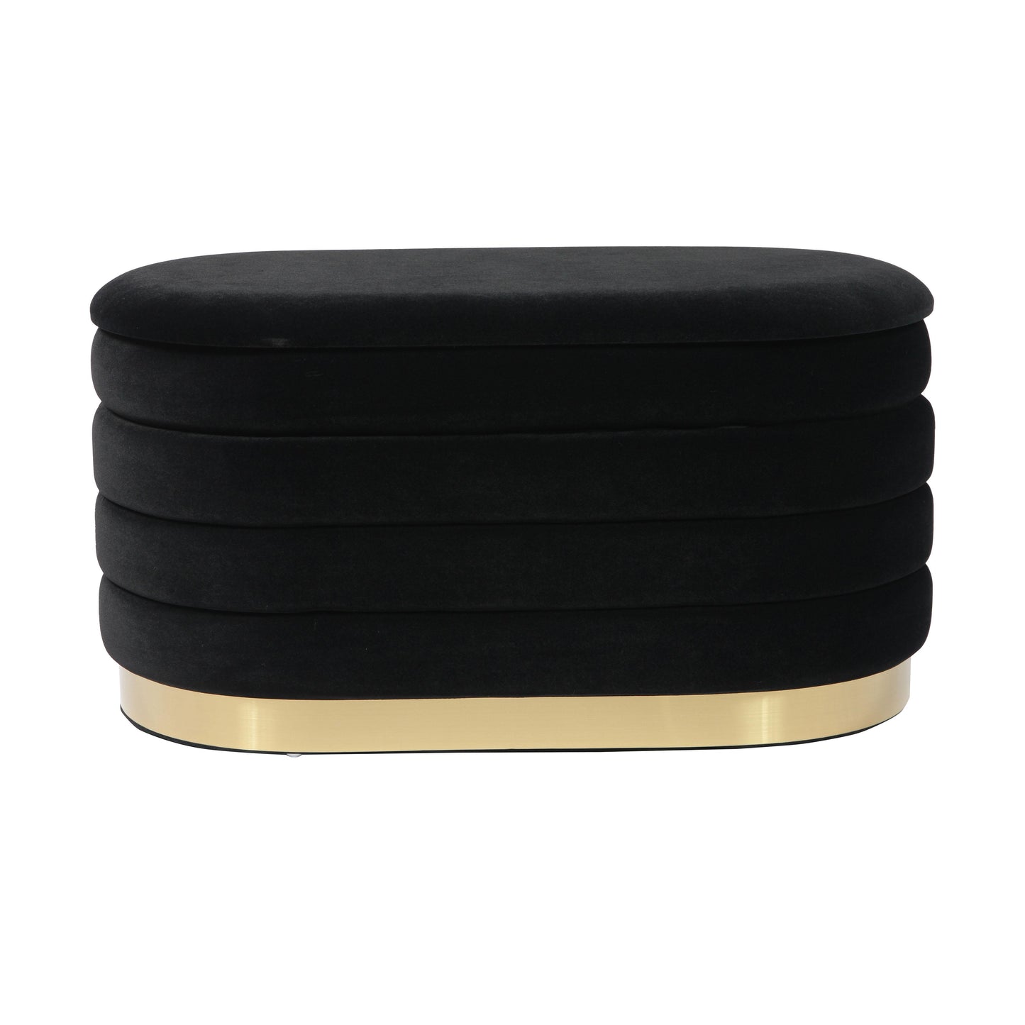 abigail black velvet storage bench