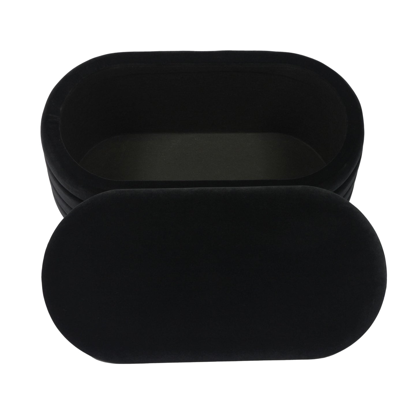 abigail black velvet storage bench