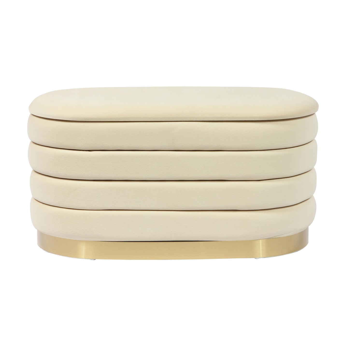 abigail cream velvet storage bench