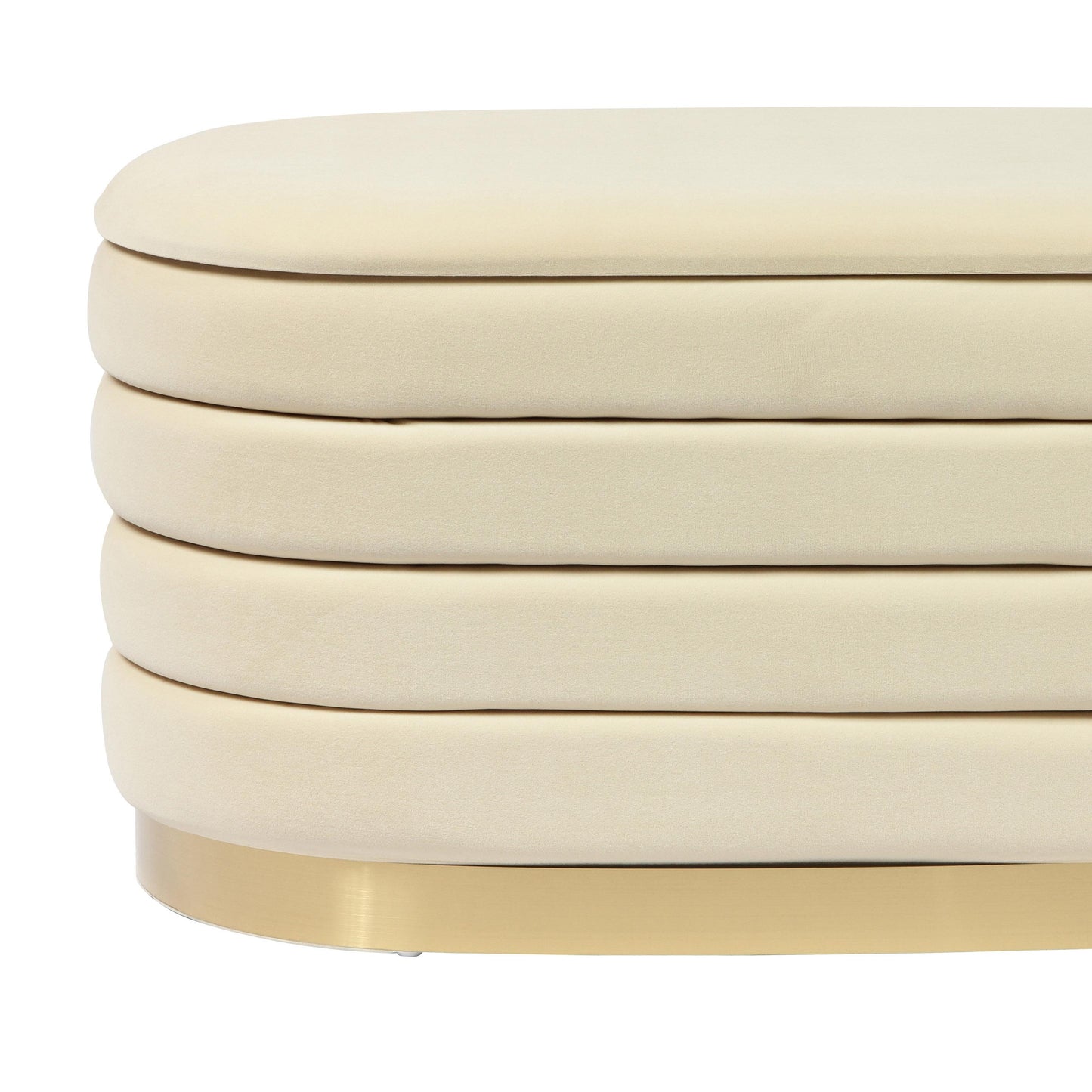 abigail cream velvet storage bench