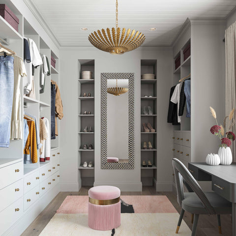 Carmen Blush Tasseled Ottoman