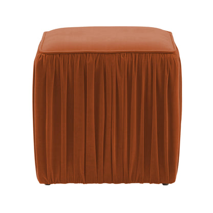 Ada Cognac Pleated Ottoman