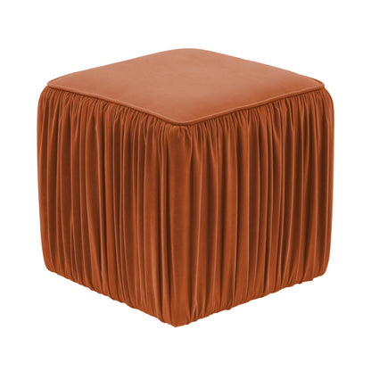 Ada Cognac Pleated Ottoman