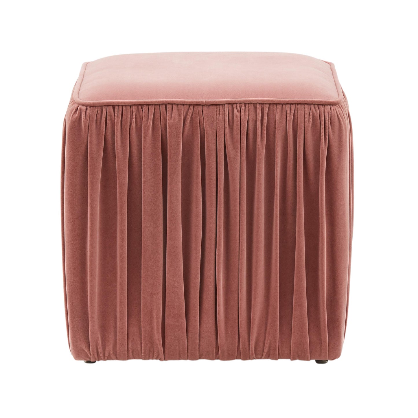 ada mauve pleated ottoman