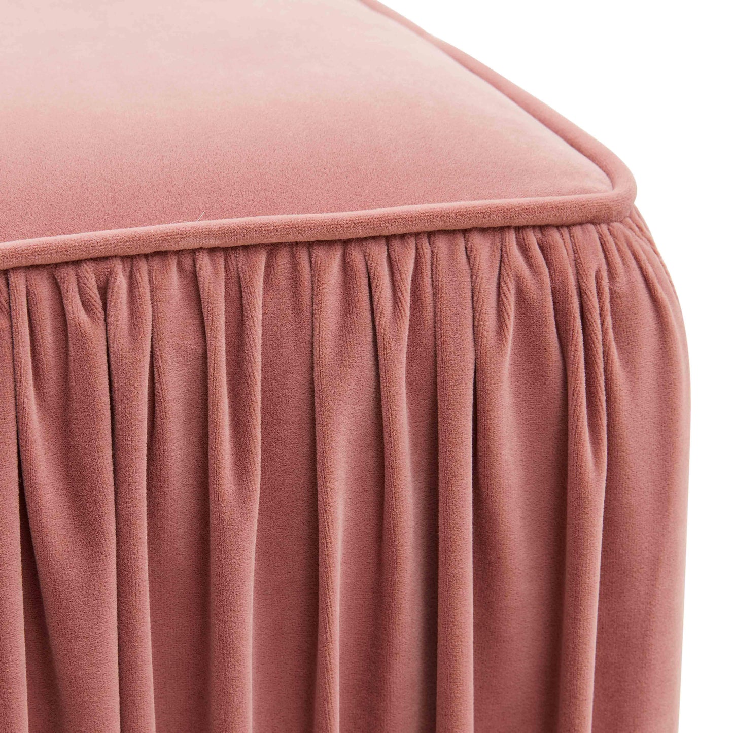 ada mauve pleated ottoman