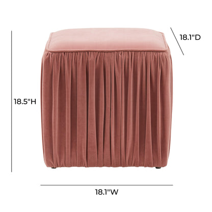 Ada Mauve Pleated Ottoman