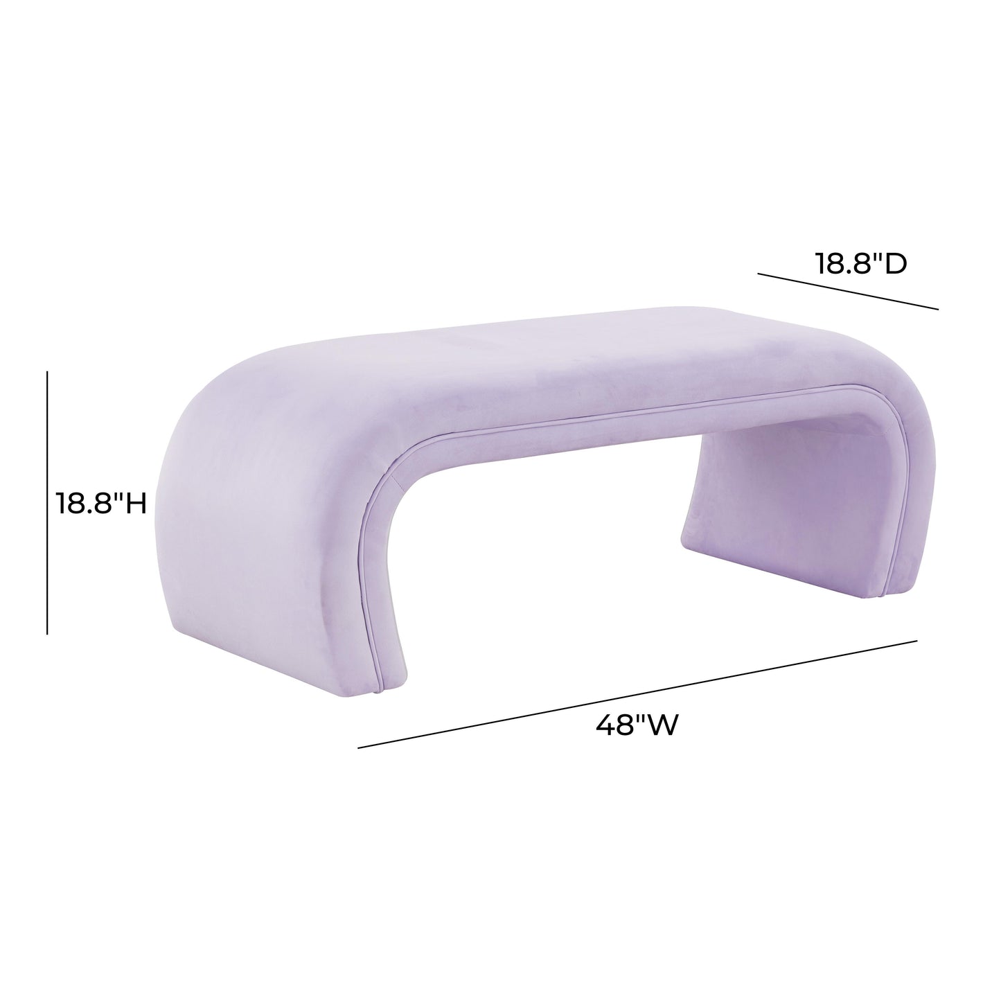 lisa lavender velvet bench