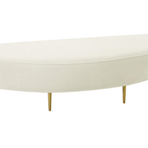 Denise Cream Velvet King Bench