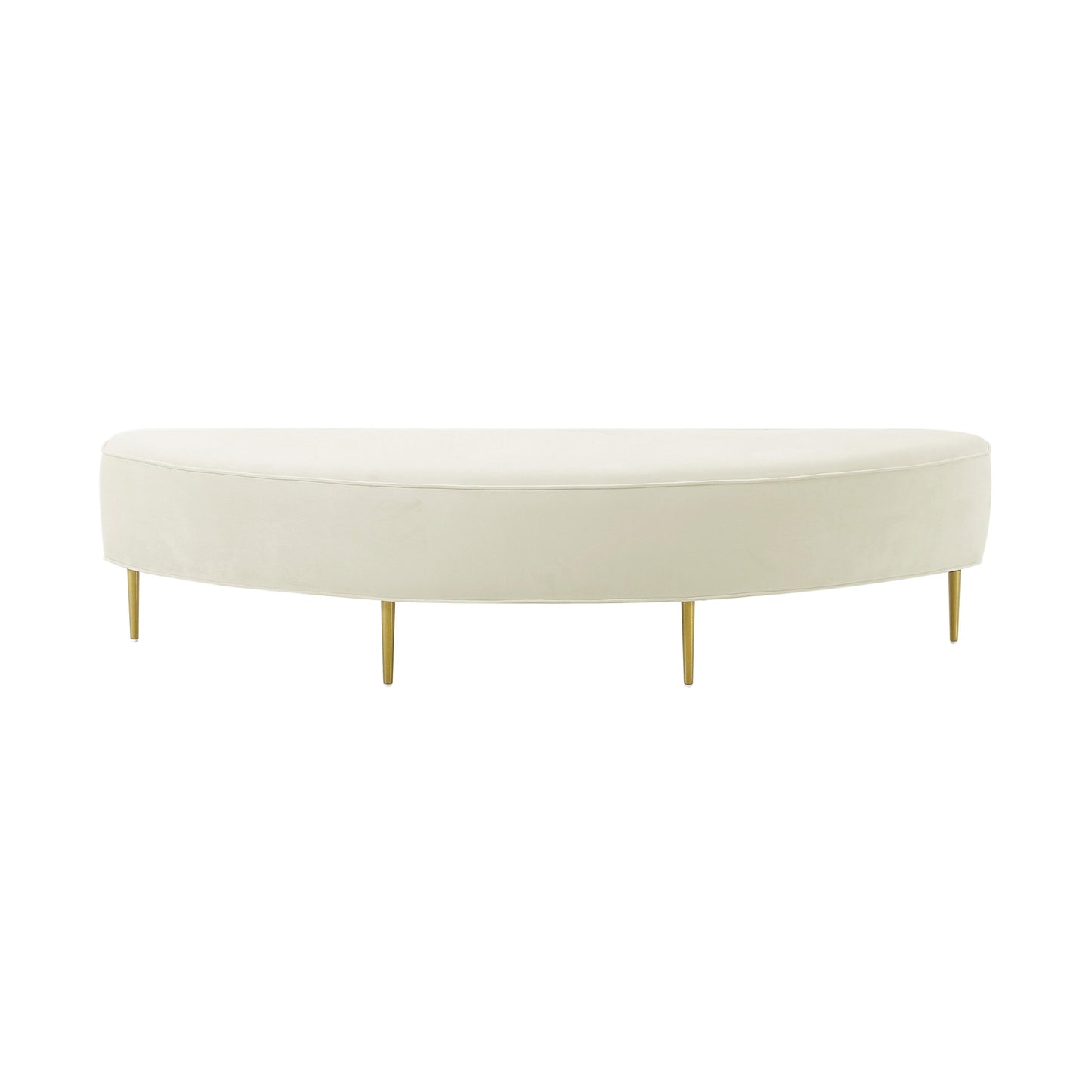 denise cream velvet queen bench