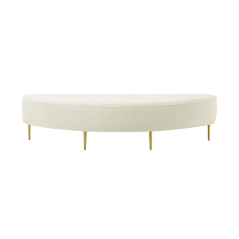 Denise Cream Velvet Full Bench