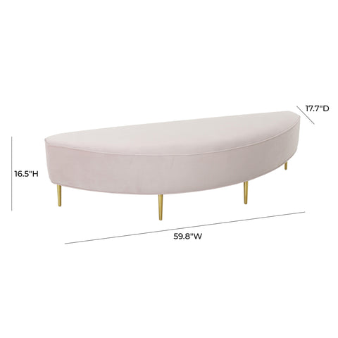 Denise Blush Velvet Full Bench