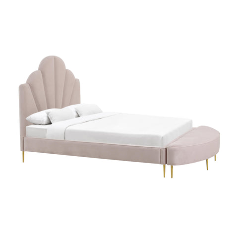 Denise Blush Velvet Full Bench