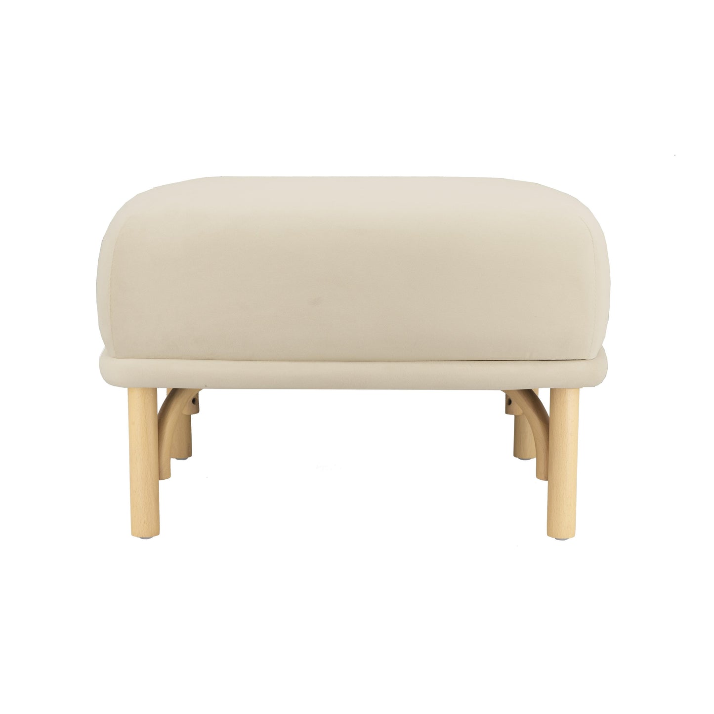 halio cream velvet ottoman