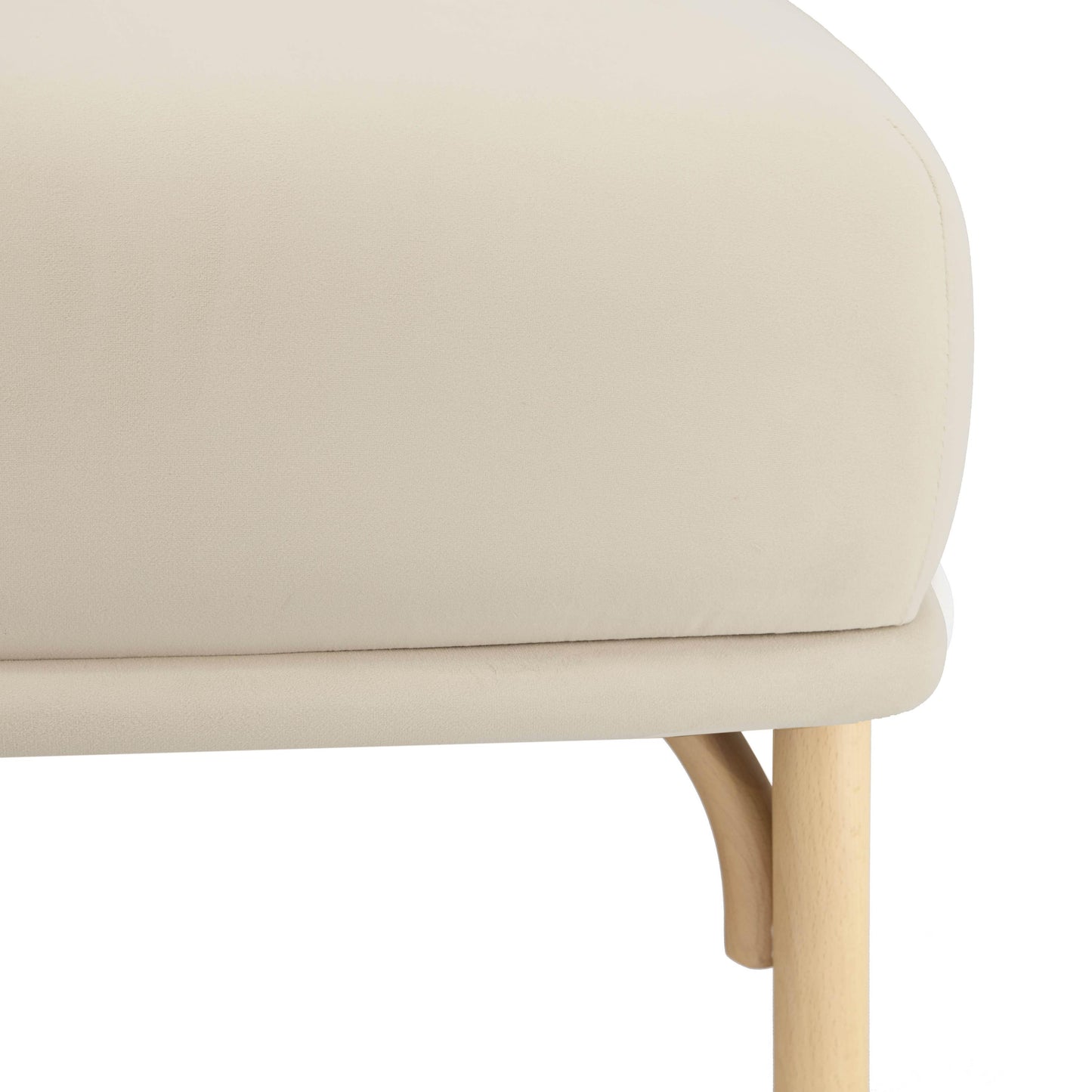 halio cream velvet ottoman