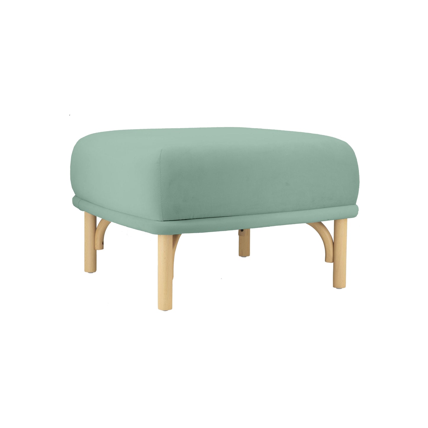 halio ocean blue velvet ottoman