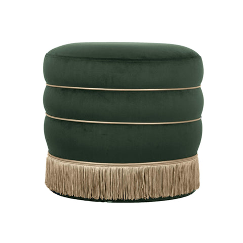 Alina Green Velvet Ottoman