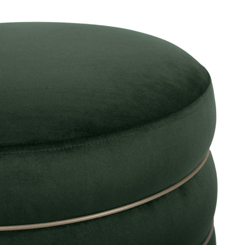 Alina Green Velvet Ottoman