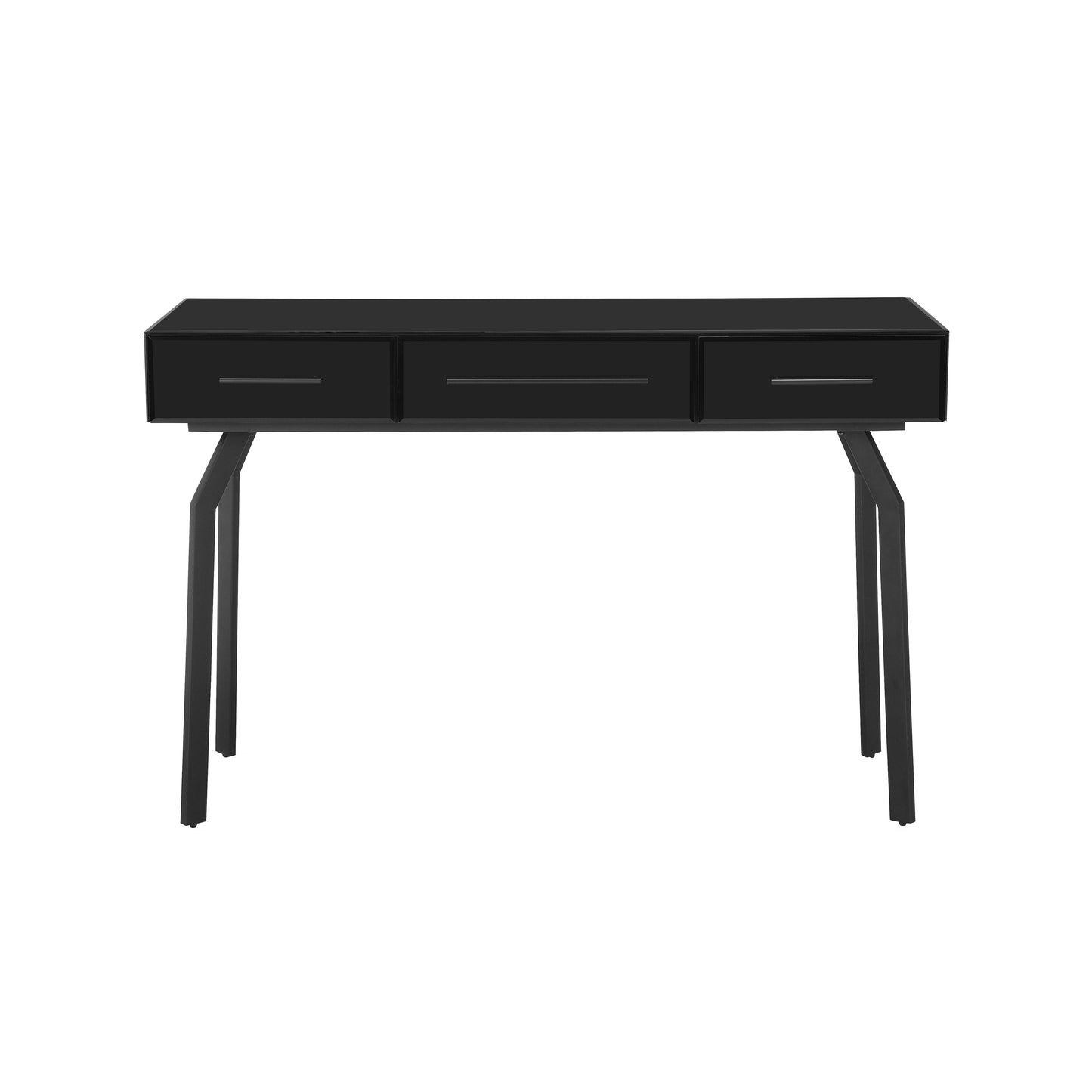 destiny black glass desk console table