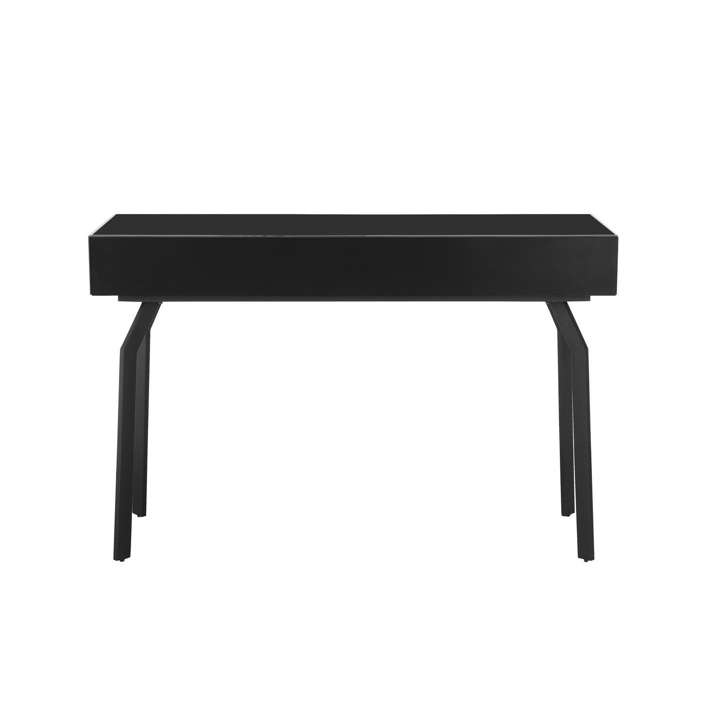 destiny black glass desk console table