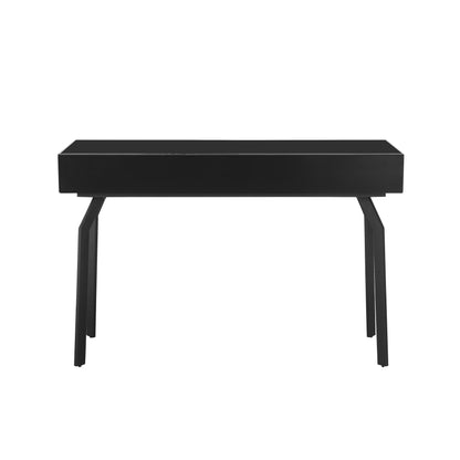 Destiny Black Glass Desk Console Table