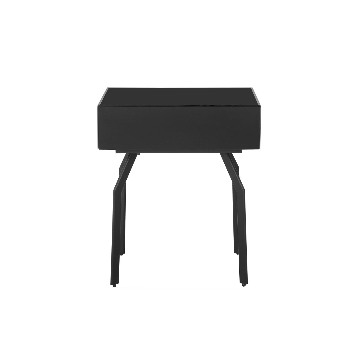 destiny black glass side table