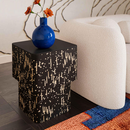 Austin Black Glass Side Table