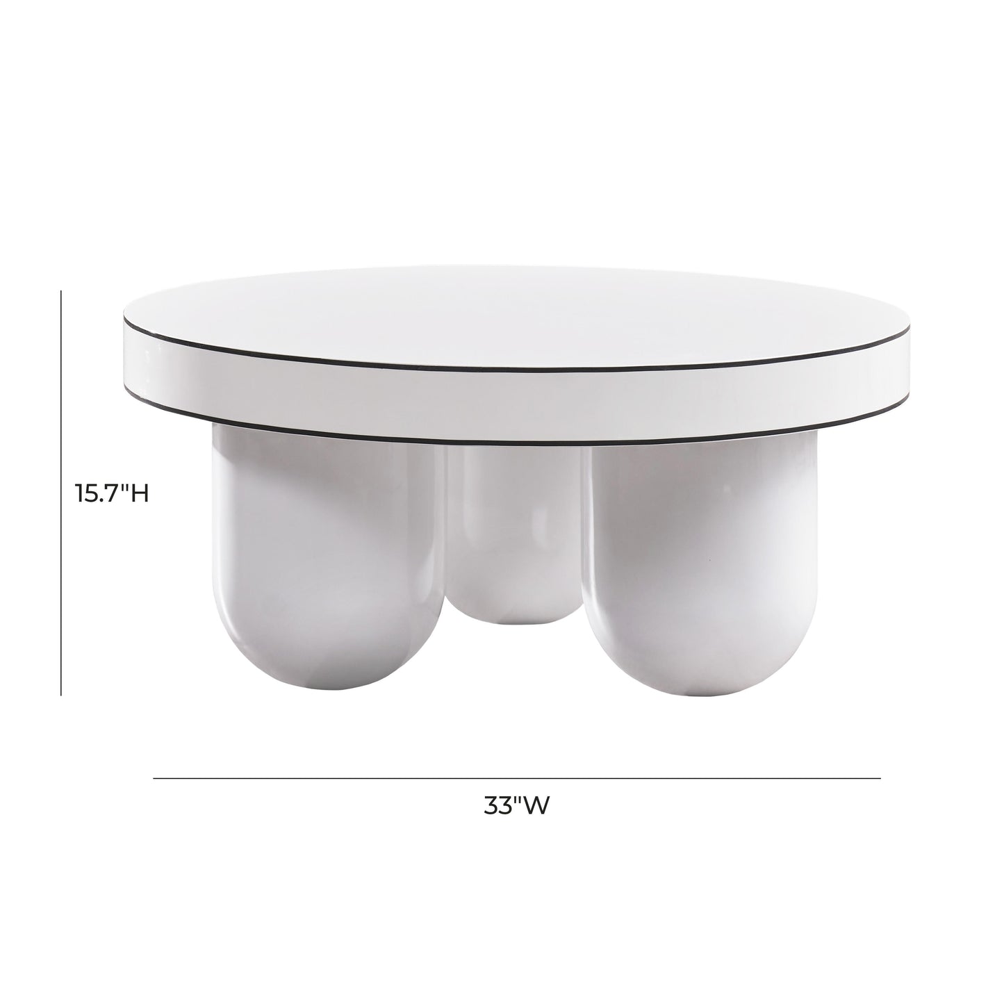 alondra white glossy coffee table