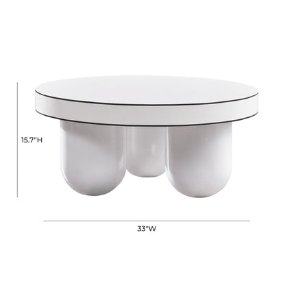 Alondra White Glossy Coffee Table