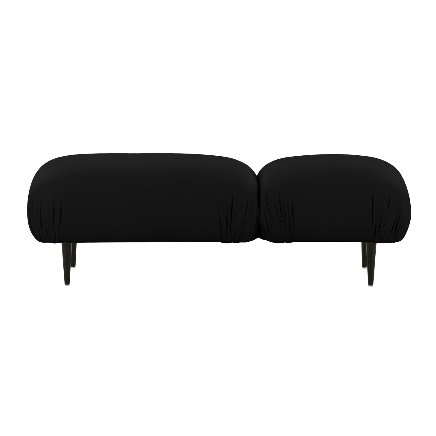 toledo black vegan leather bench