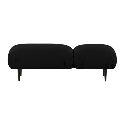 Toledo Black Vegan Leather Bench